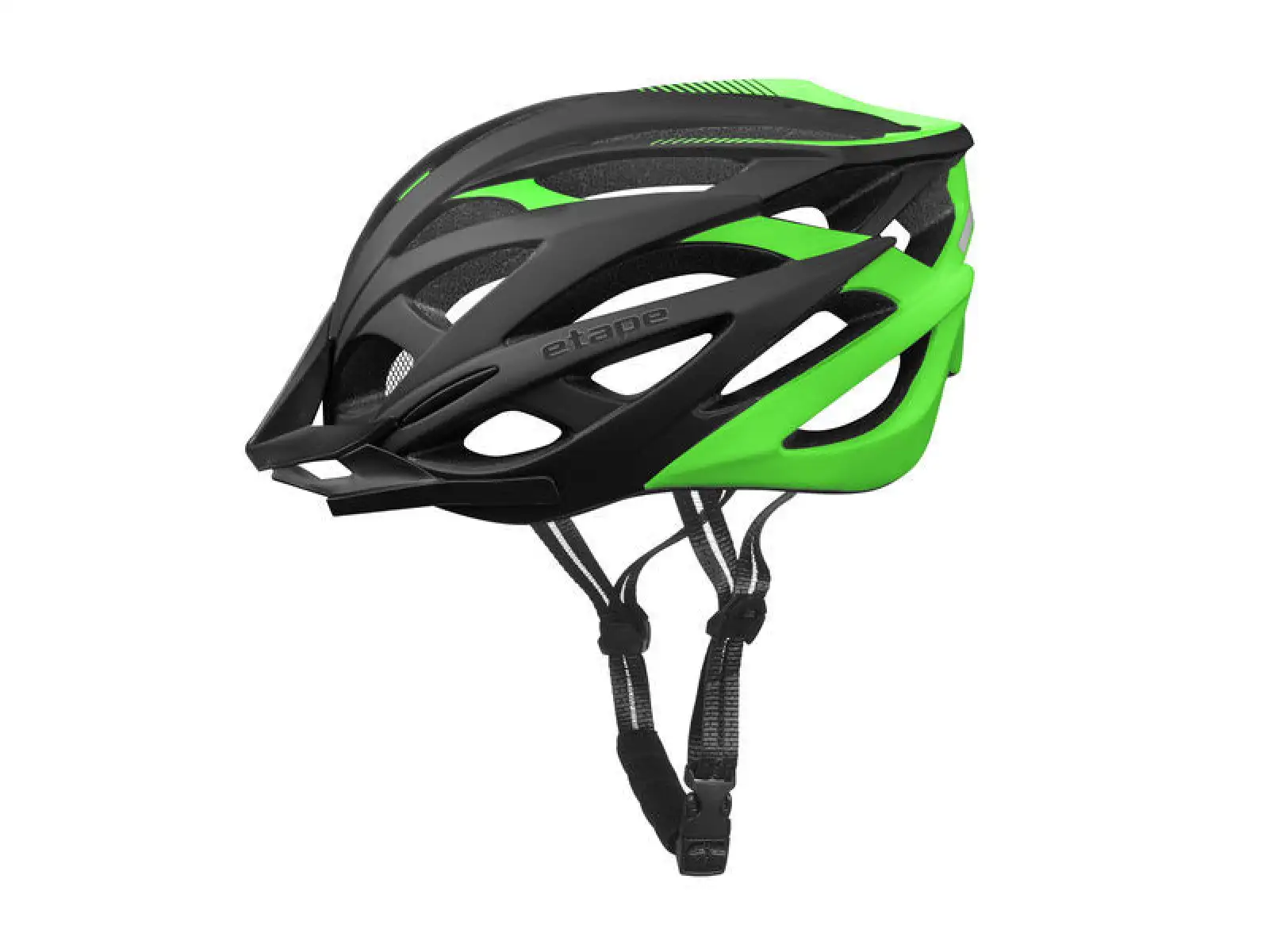 Etape Magnum cycling helmet black/green matte