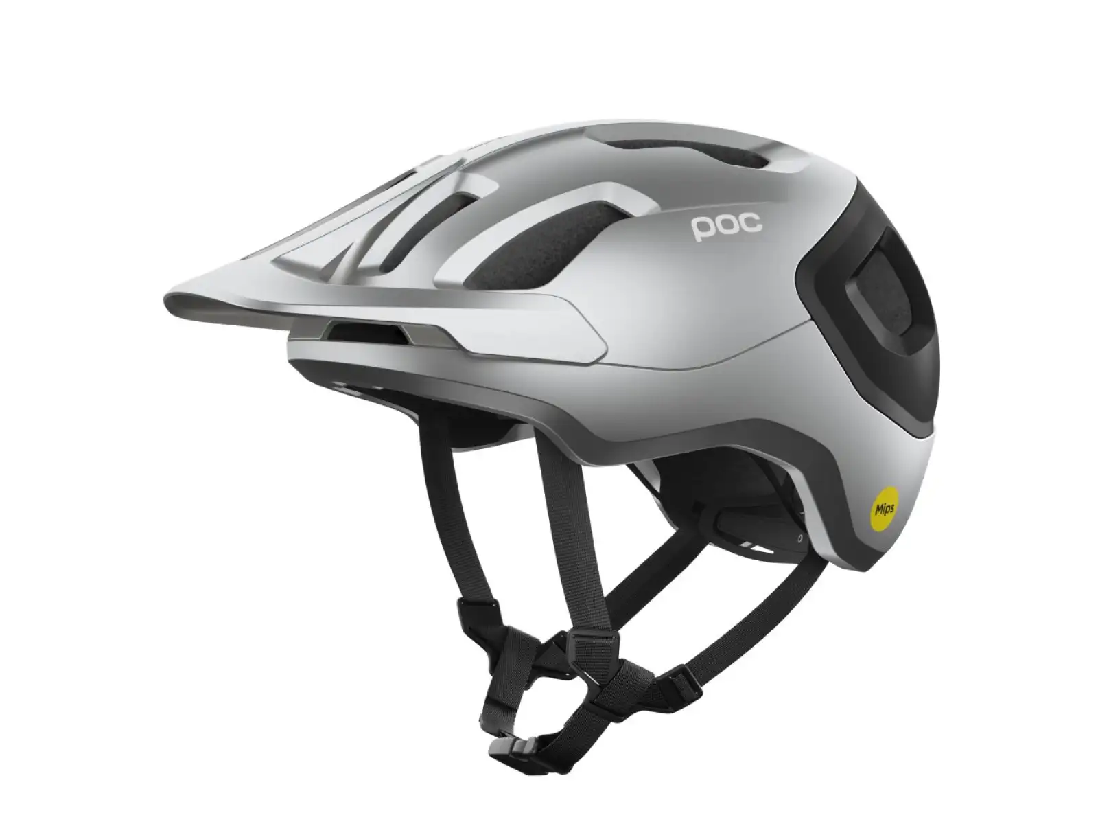 POC Axion Race MIPS helmet Uranium Black/Argentite Silver Matt