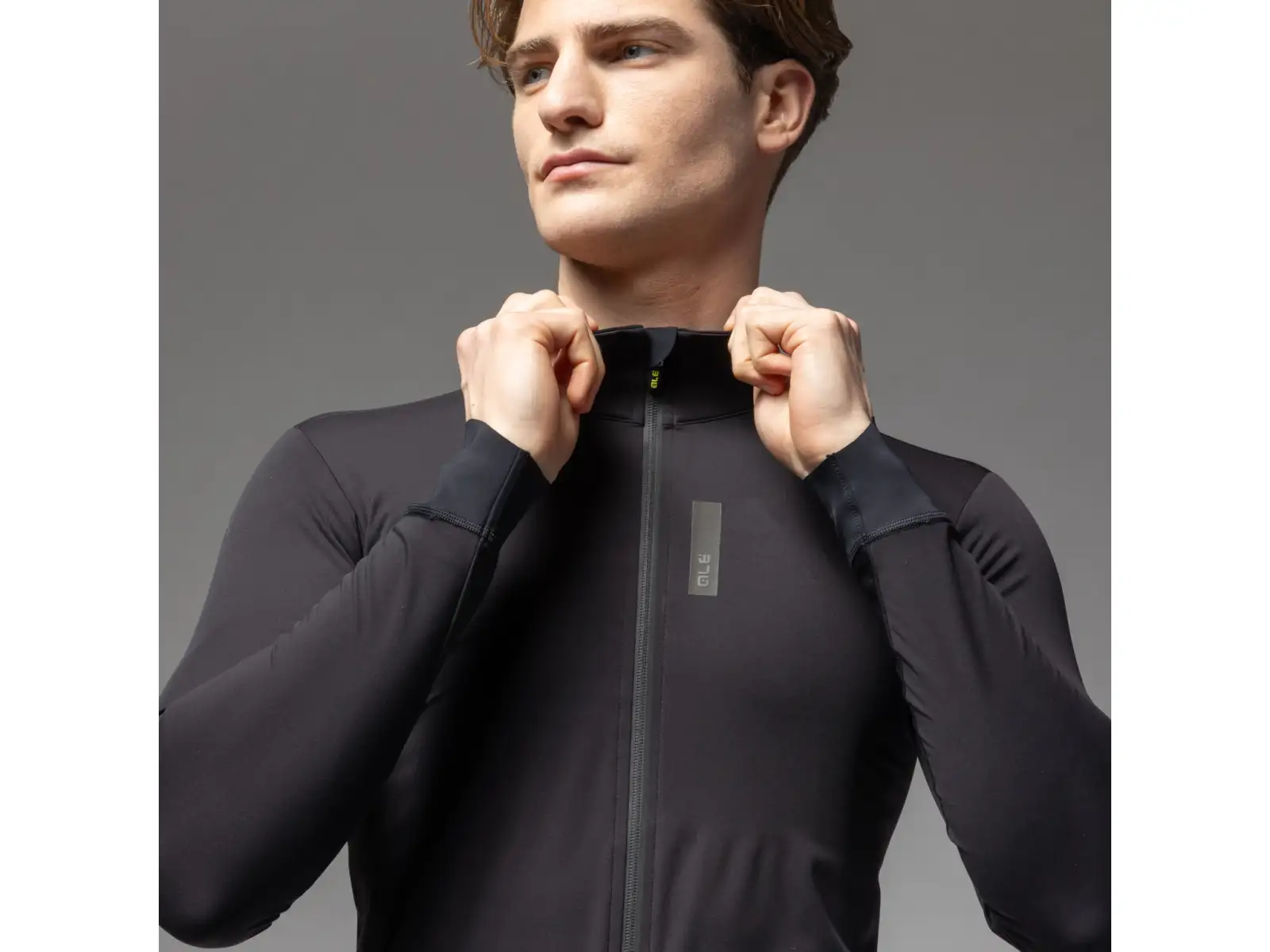 Alé R-EV1 Defence 2.0 men's cycling jacket Black
