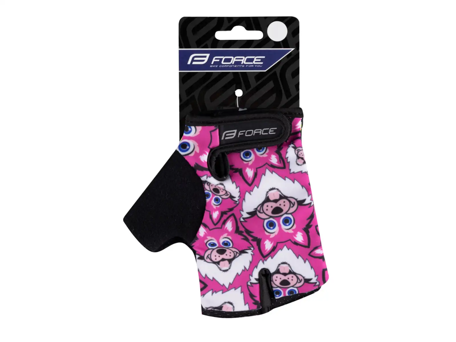 Force Wolfie Kid children's three-finger gloves pink