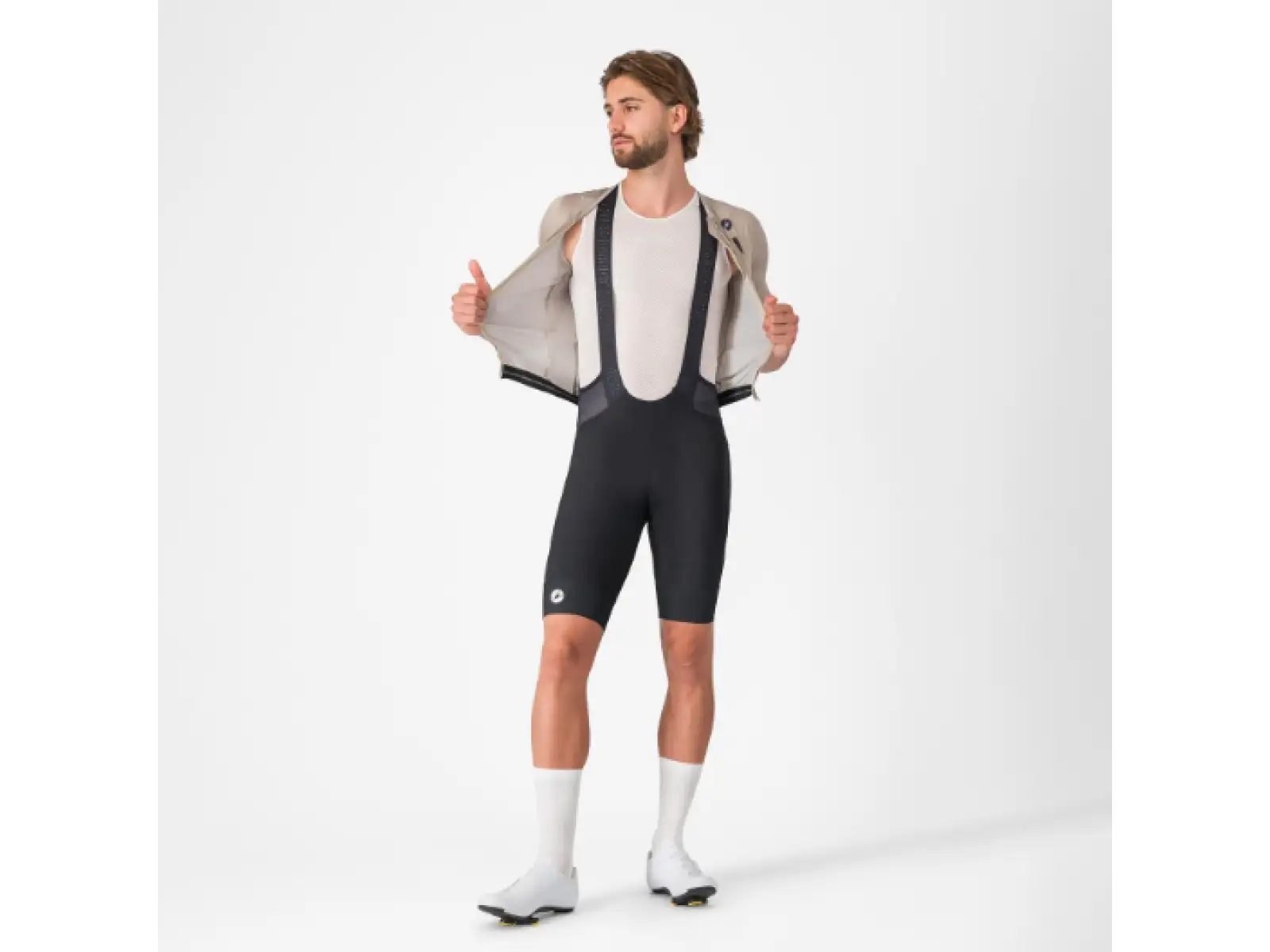 Castelli Endurance 4 men's shorts with pad and bib Black