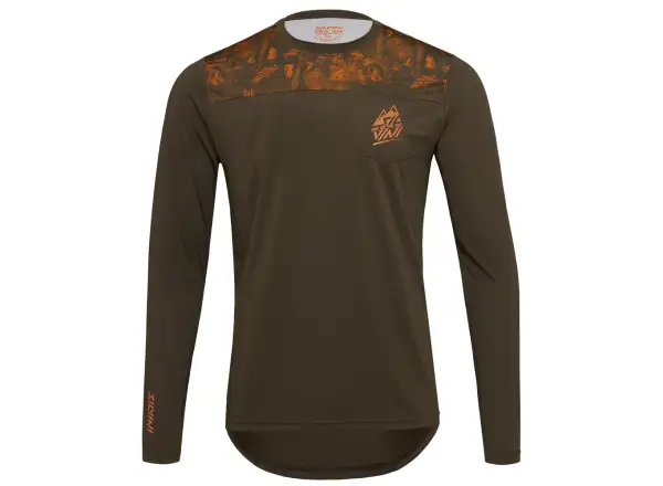 Silvini Ello men's jersey long sleeve Olive/Orange