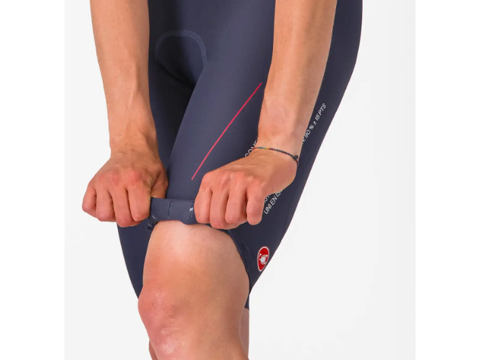 Castelli Espresso R-A/D men's shorts with pad and braces Twilight Blue
