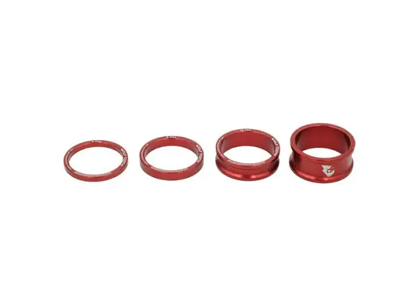 Wolf Tooth spacer set 3,5,10,15 mm for stem 1 1/8" red