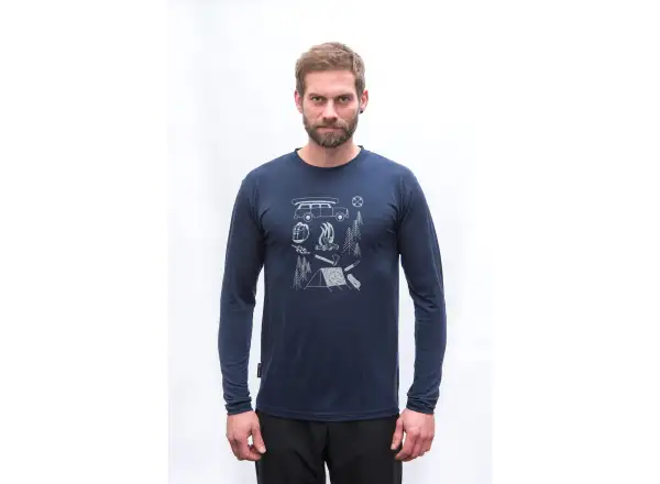 Sensor Merino Active Outside men's long-sleeve shirt Deep Blue