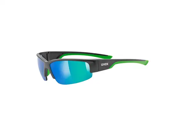 Uvex Sportstyle 215 glasses black mat green/green