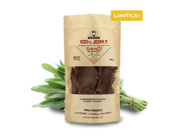 Usušil & syn 100% JERKY Venison with Sage 40 g