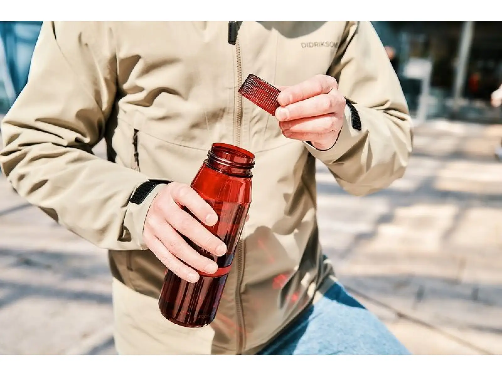 Fidlock Twist Set bottle and base 700 Life red 700 ml
