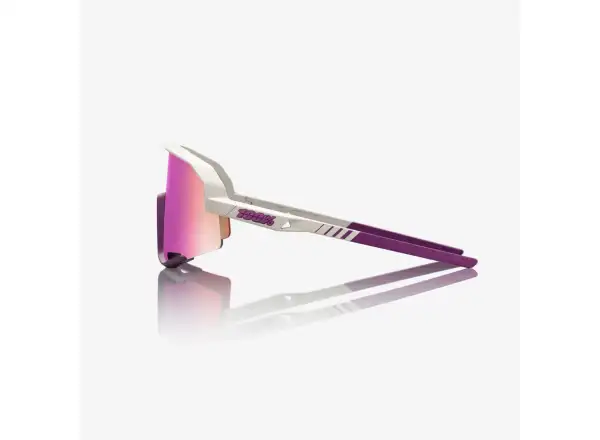 100% Slendale sunglasses Matte Chalk/Purple Multilayer Mirror Lens