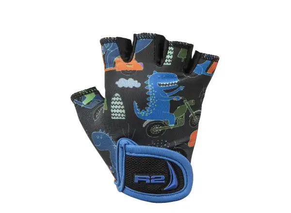 R2 Voska kids cycling gloves black/blue