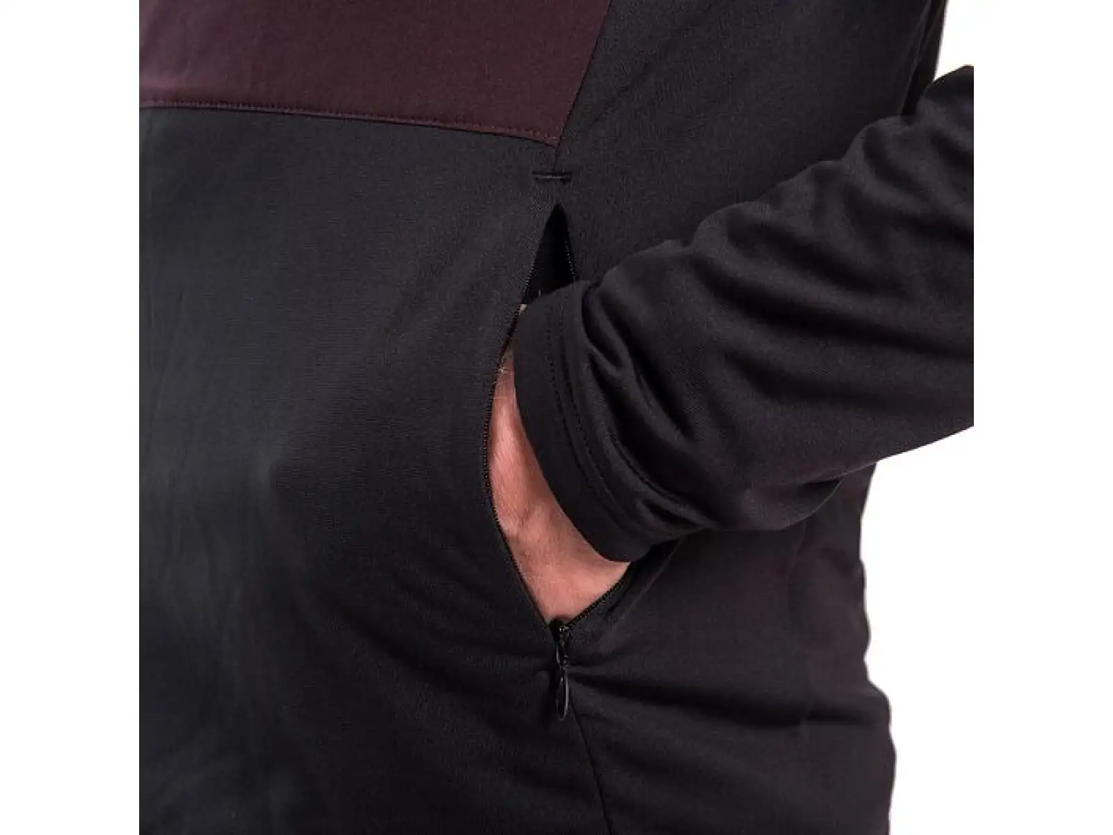 Sensor Coolmax Thermo men's jacket Black/Port Red