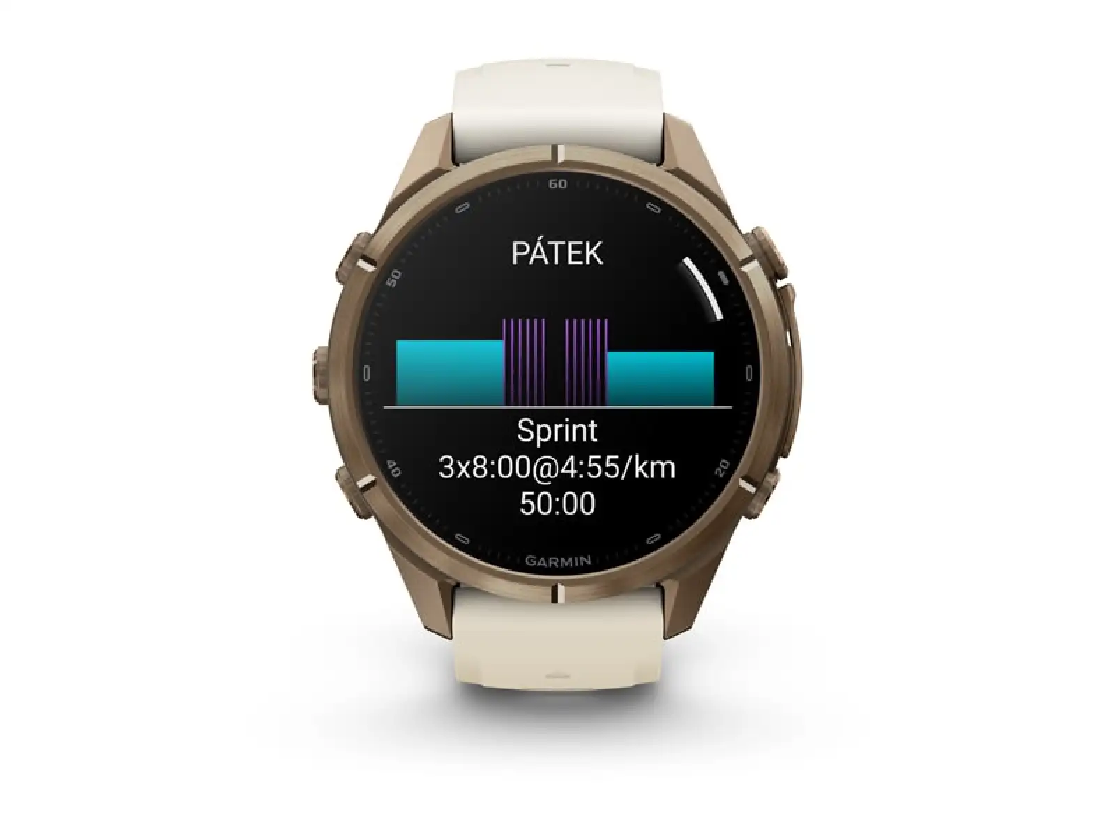 Garmin fenix 9 Pro inReach 43 mm smart watch Autumn gold titanium/Cream/french gray