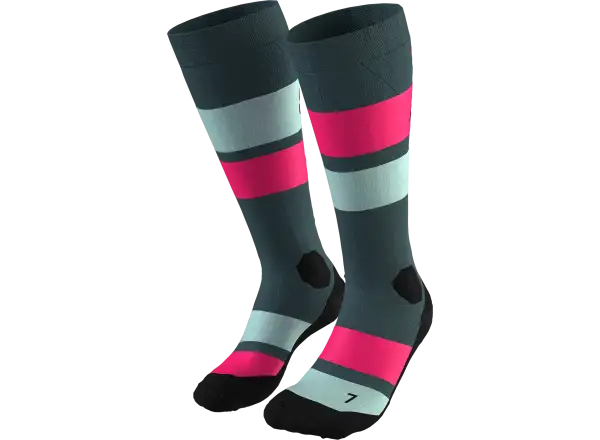 Dynafit Free Touring Graphic ski socks Flamingo/Stripes