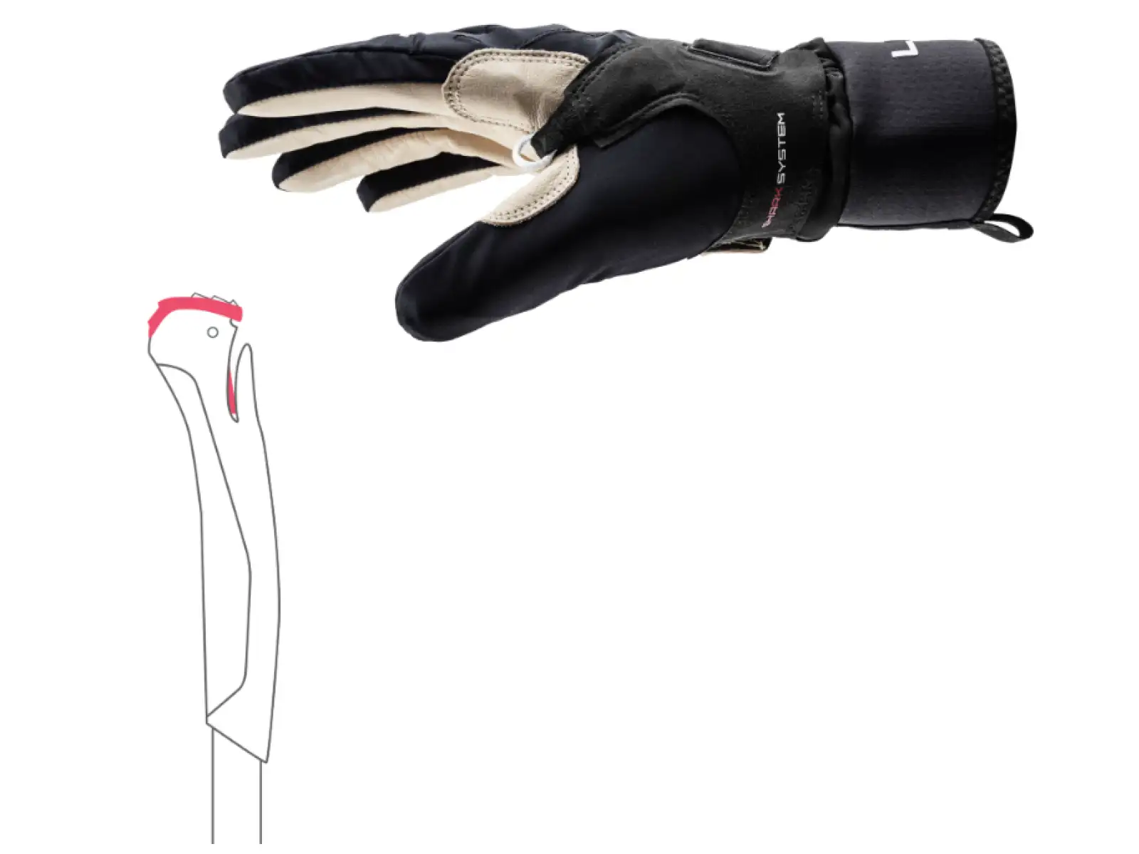 Leki PRC Premium Shark cross-country gloves Black-Sand