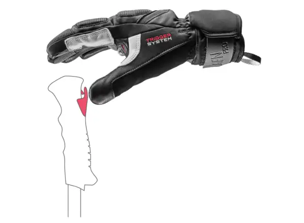 Leki Griffin Pro 3D downhill gloves Black/White
