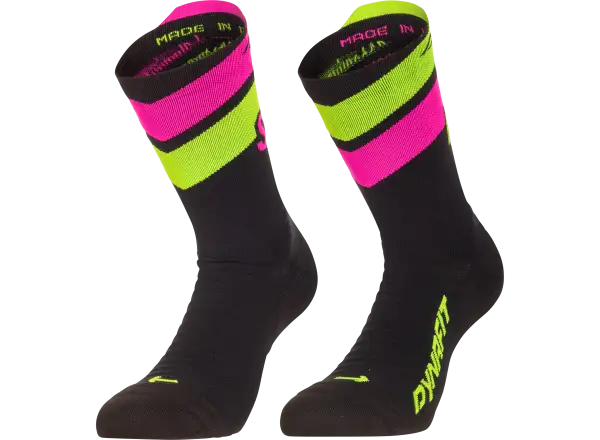 Dynafit Ultra Crew running socks Black Out/Ultra Yellow