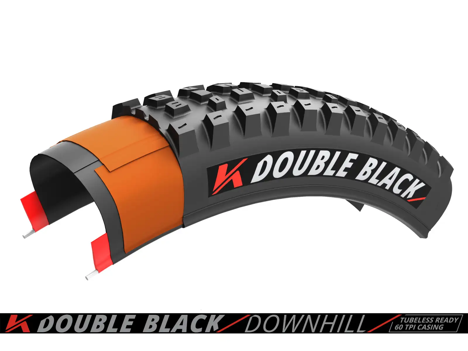 Kenda K-Series Double Black Downhill 60TPI K-1265 TR 27,5x2,40" MTB tire kevlar