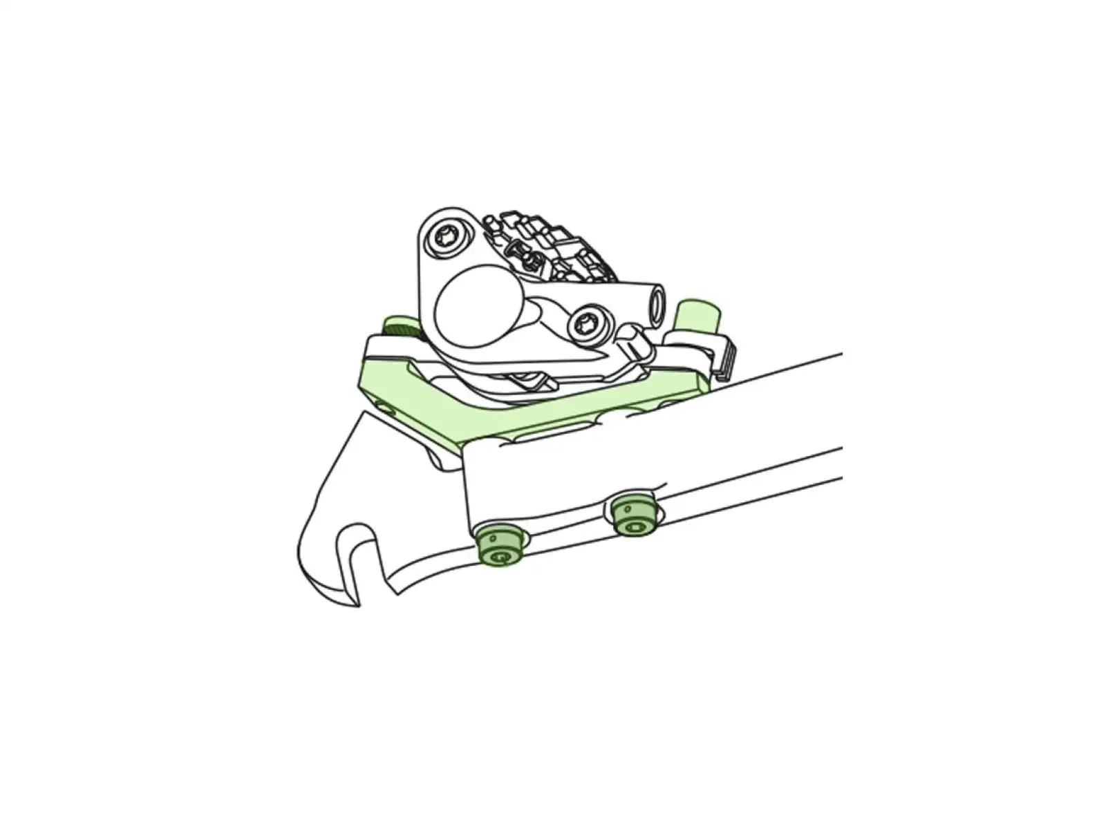 Shimano SM-MA-R160PDH Flat-Mount to Post Mount 160 mm Rear Adapter