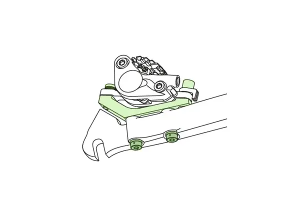 Shimano SM-MA-R160PDH Flat-Mount to Post Mount 160 mm Rear Adapter