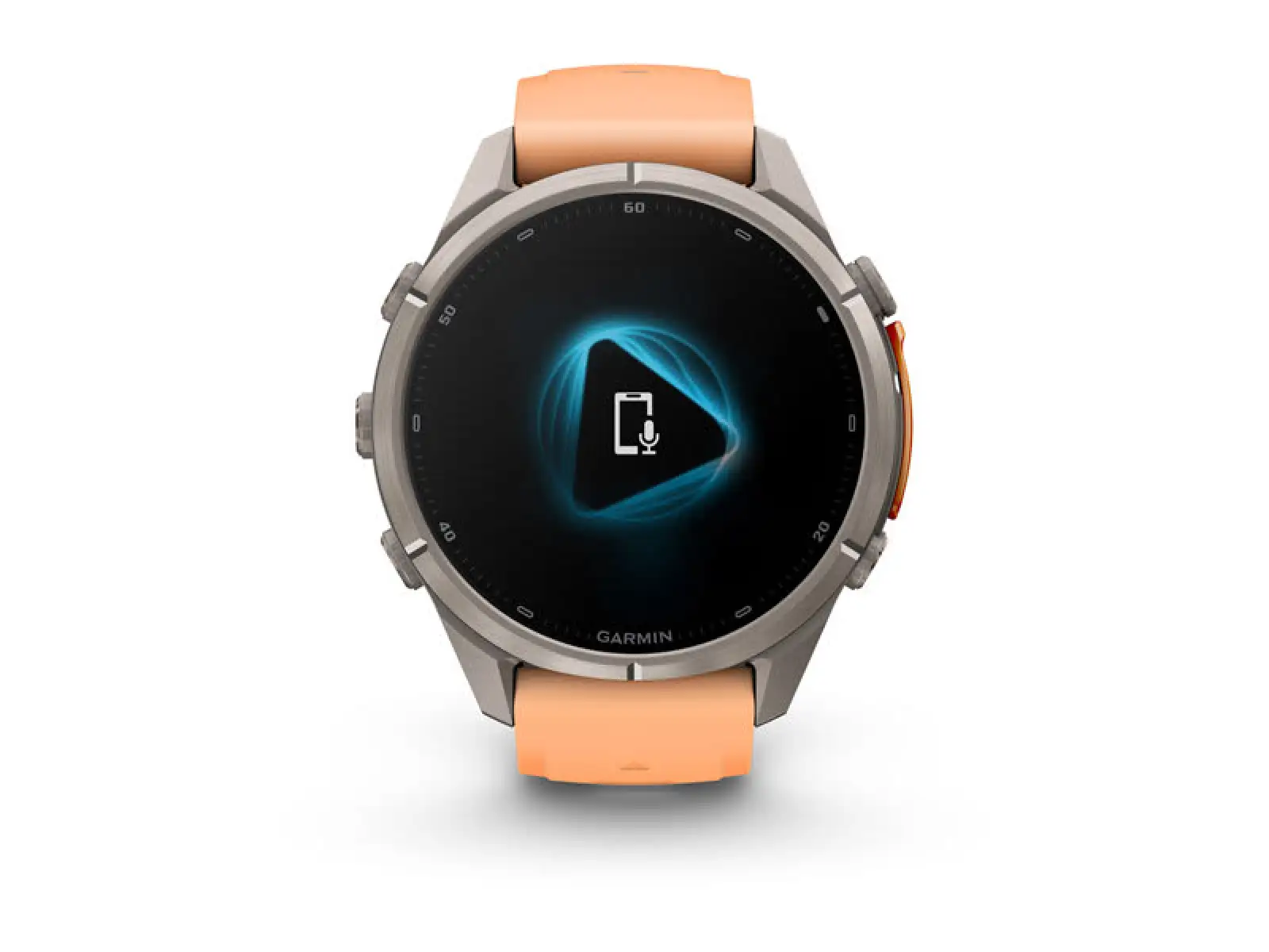 Garmin fenix 9 Pro – inReach 43 mm smartwatch Titanium Shell pink/autumn orange silicone band