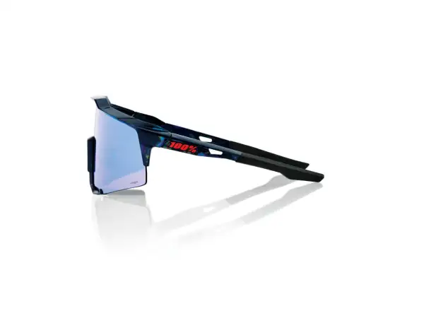 100% SPEEDCRAFT Cycling Glasses Black Holographic/Hiper blue Multilayer Mirror Lens