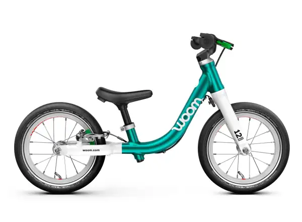 Woom GO 1 children's balance bike 12" Metallic Turquoise