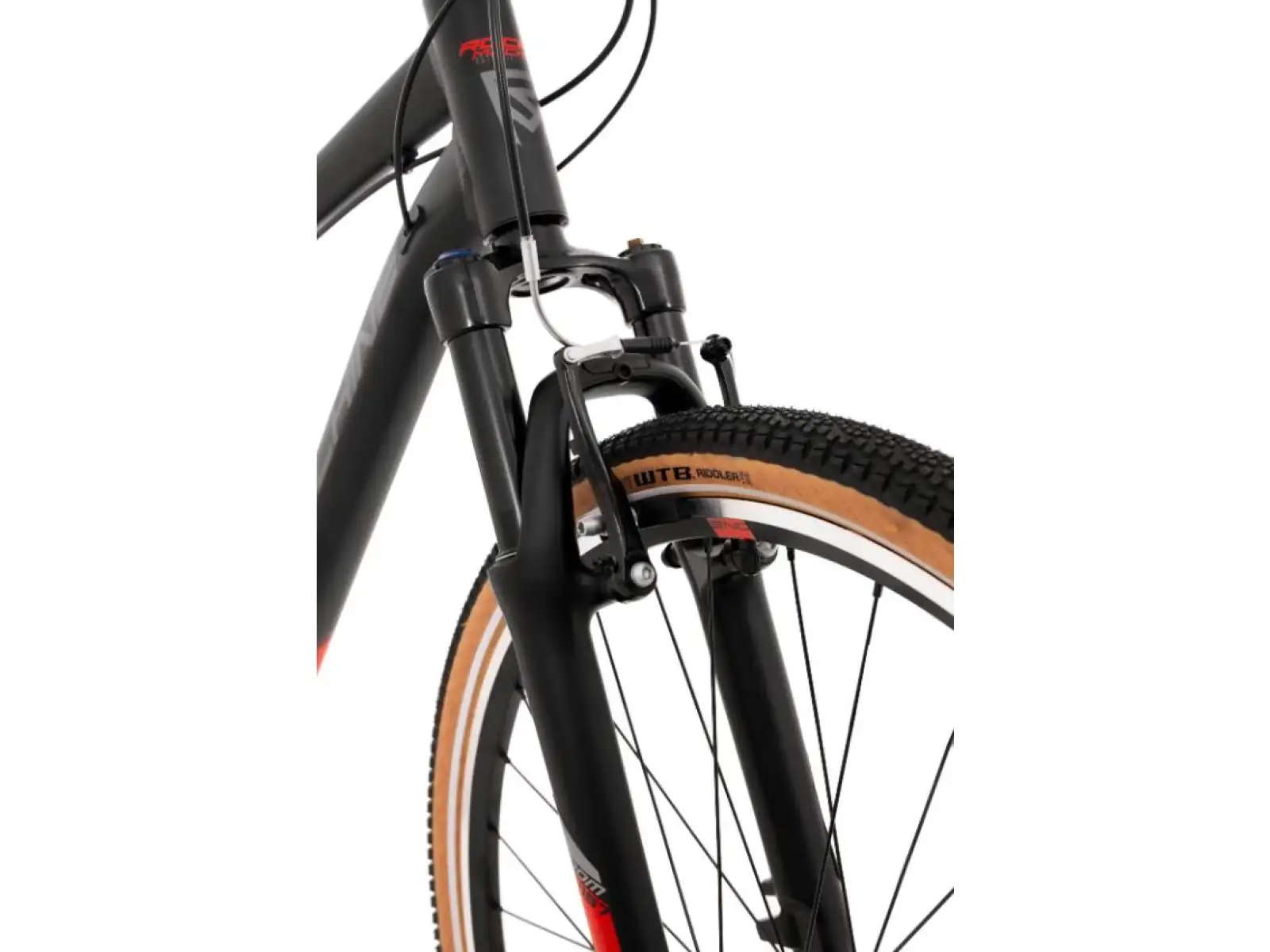 Rock Machine CrossRide 100 matte black/dark grey/brick red trekking bike