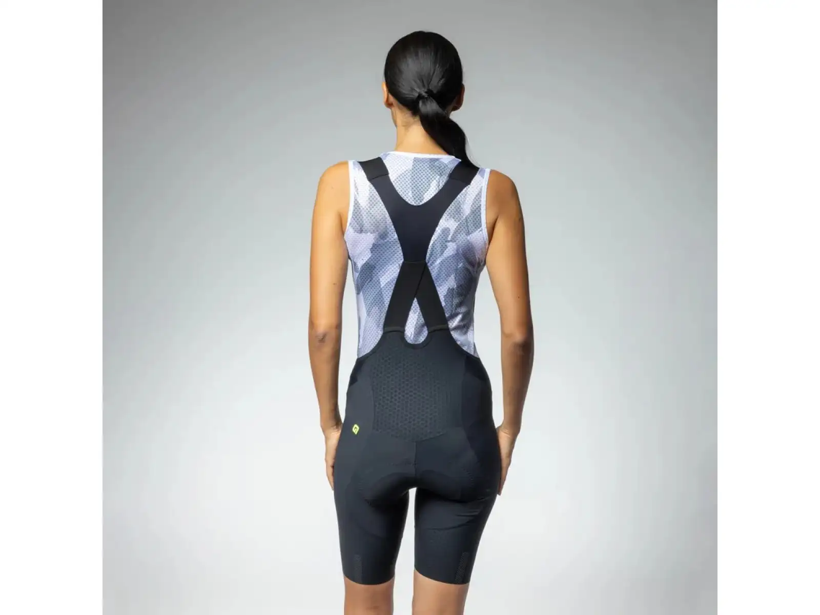 Alé R-EV1 Hammer 2.0 women's shorts with padding and bib Black