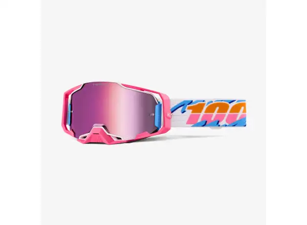 100% Armega downhill goggles Lefreak/ HiPER Pink Mirror