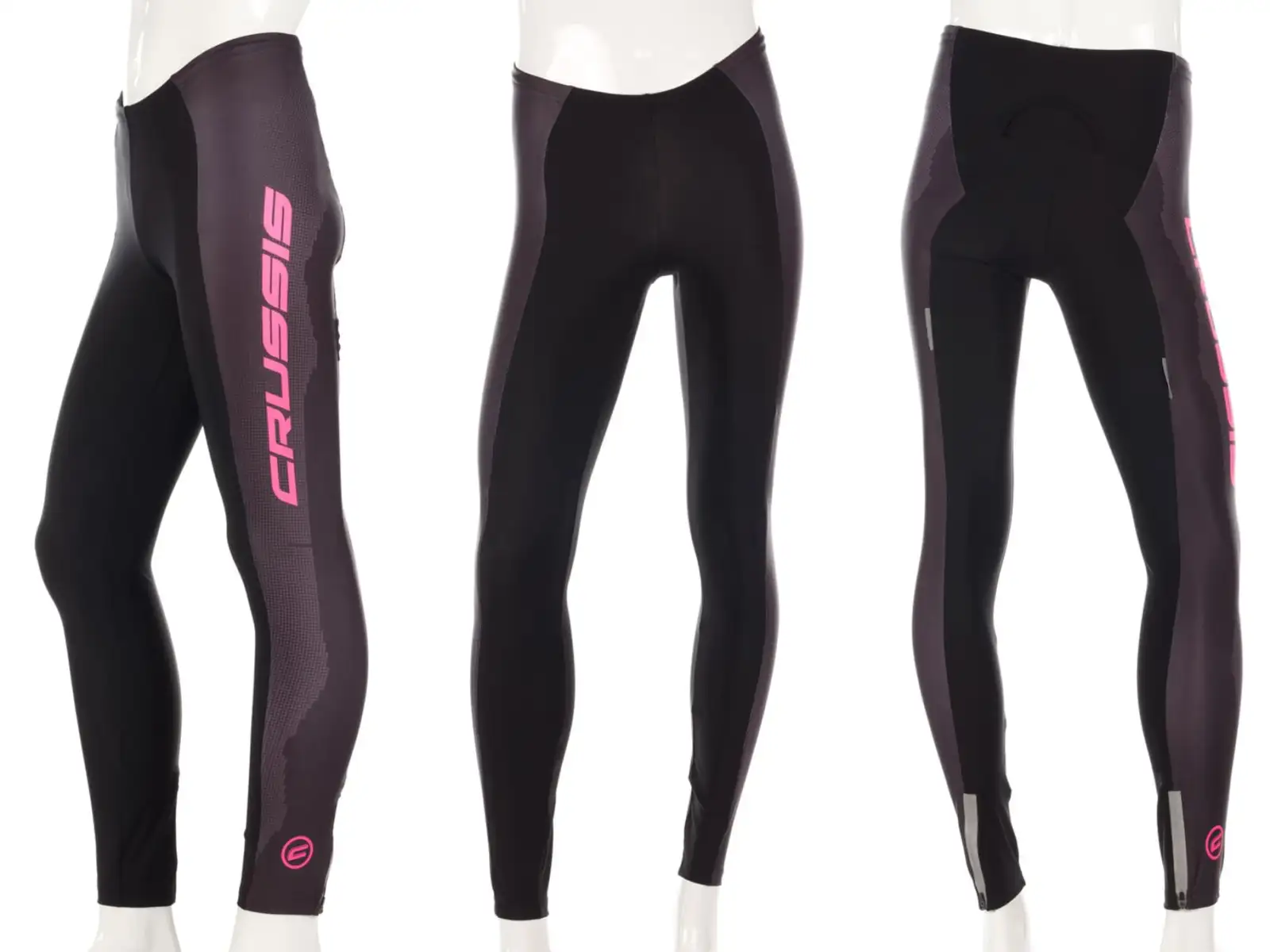 Crussis women's elastic trousers black/pink