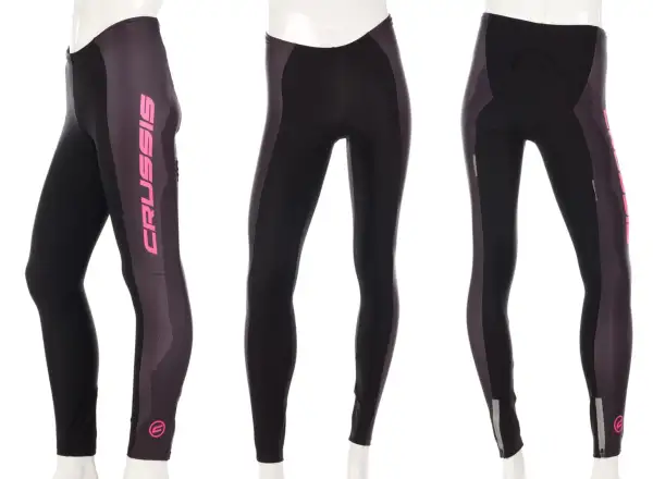 Crussis women's elastic trousers black/pink