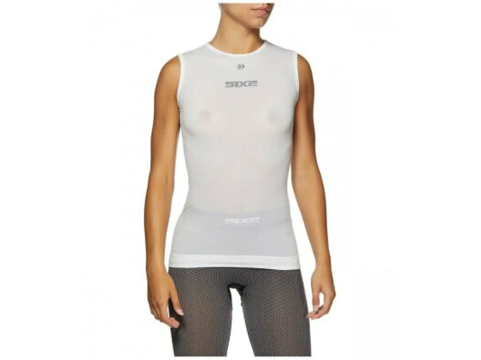 SIXS SML BT functional sleeveless shirt white