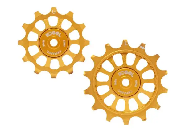 Kogel road pulleys for Shimano Dura Ace / Ultegra / 105 12/14 t. Gold
