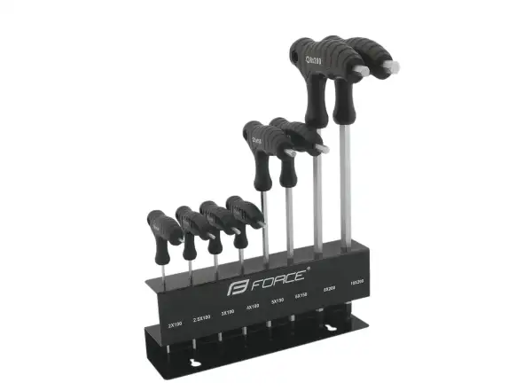 Force set of 8 hex keys 2-10 mm with stand