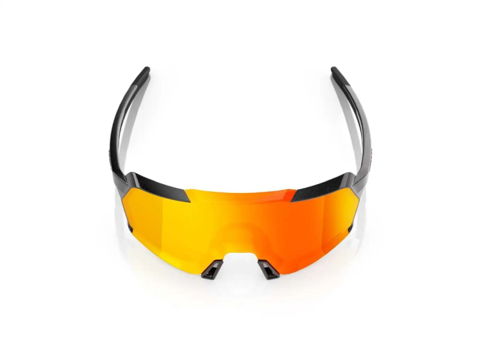 100% Korbin Gloss Metallic Black HiPER Red Multilayer Mirror Sunglasses