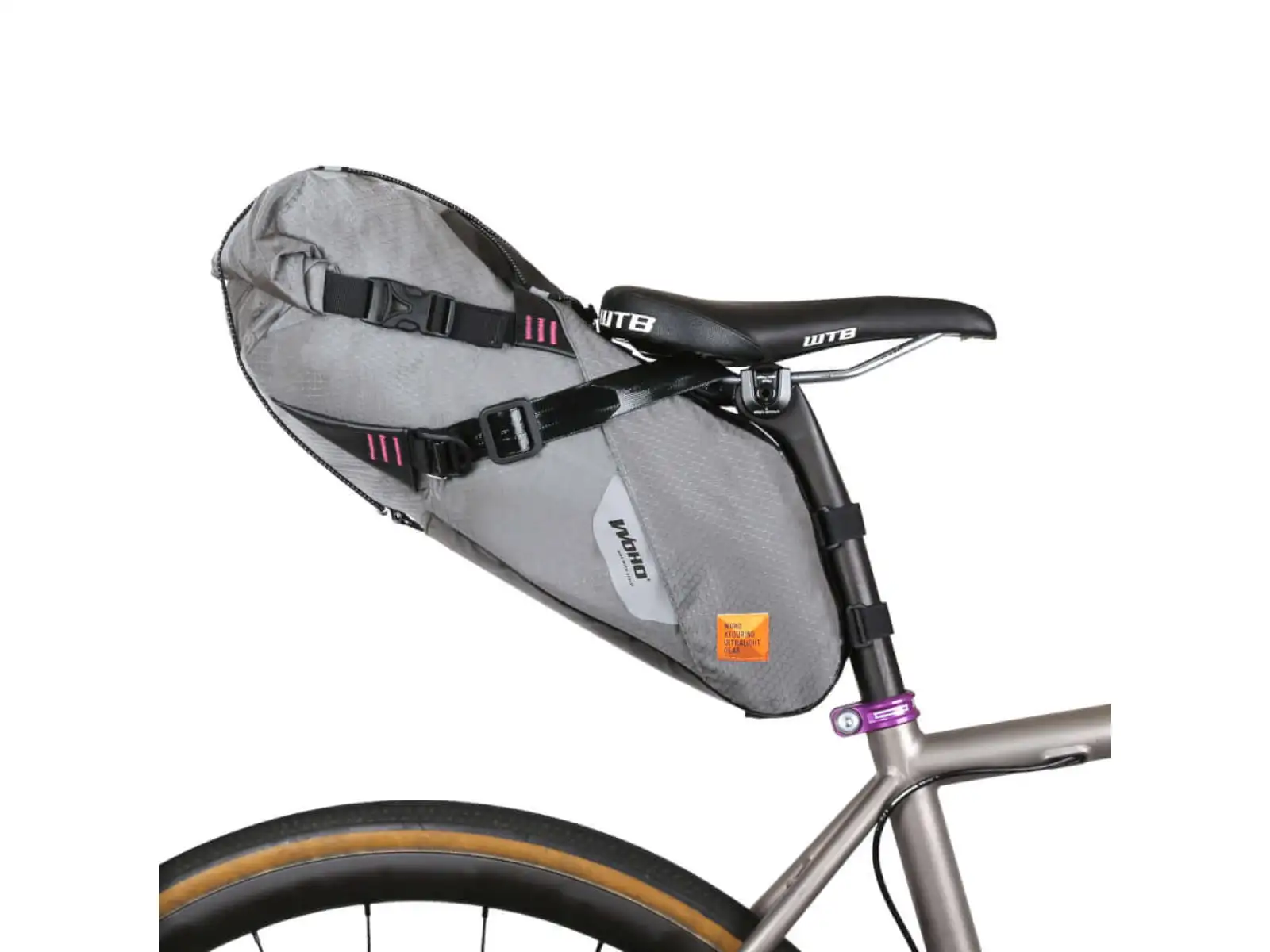 Woho X-Tourning Dry Bag saddle bag 8-12 l Honeycomb Iron Gray size M