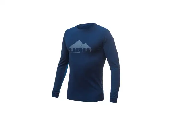 Sensor Merino Air PT Explore men's long sleeve shirt dark blue