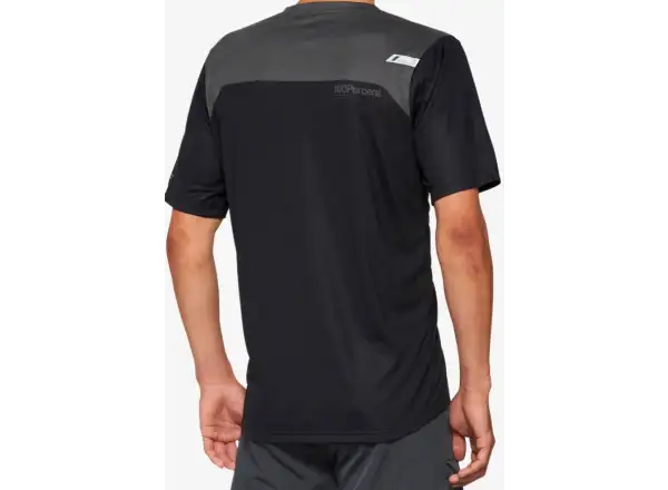 100% Airmatic Short Sleeve Jersey Men Black/Charcoal