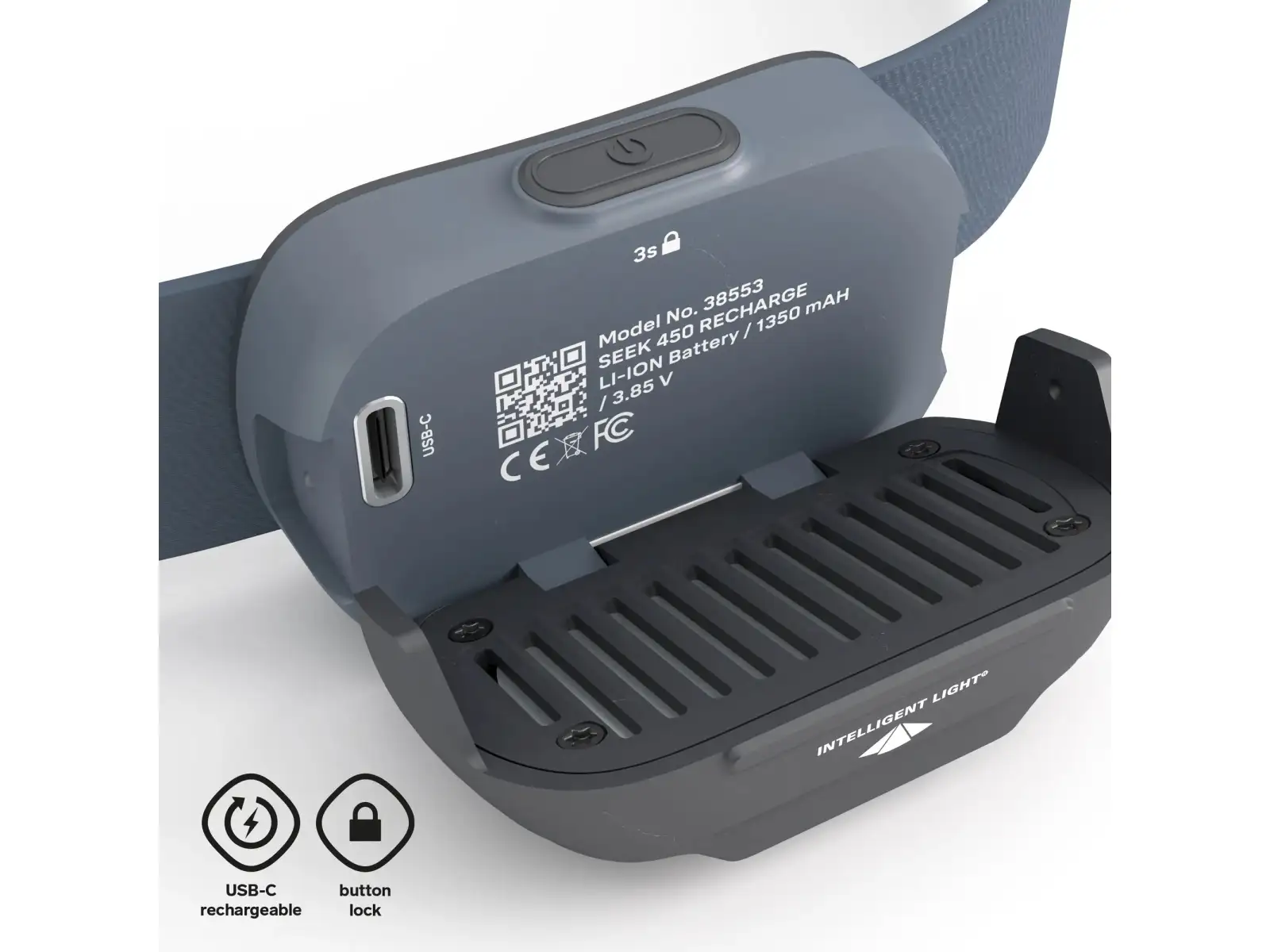 Silva Seek 450 Recharge headlamp Whiteout