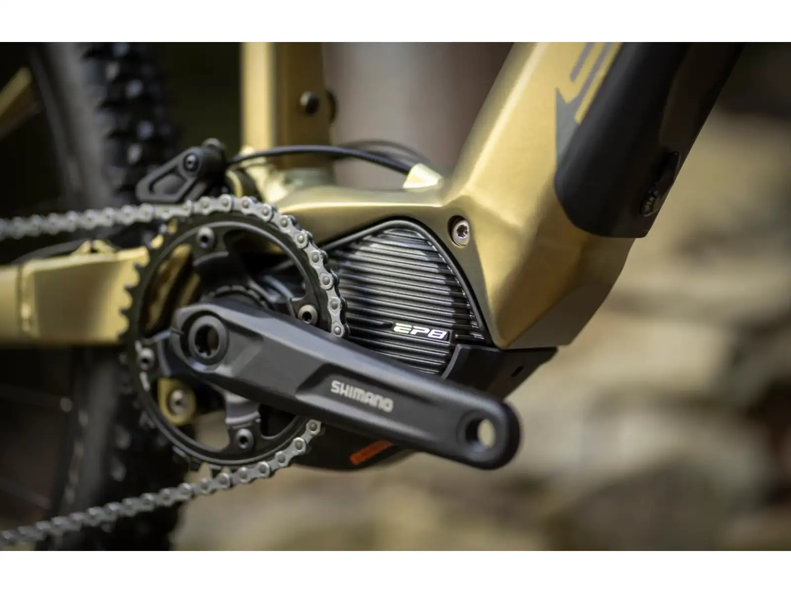 Superior eXF 8089 full-suspension e-bike Matte Olive Metallic/Chrome Silver