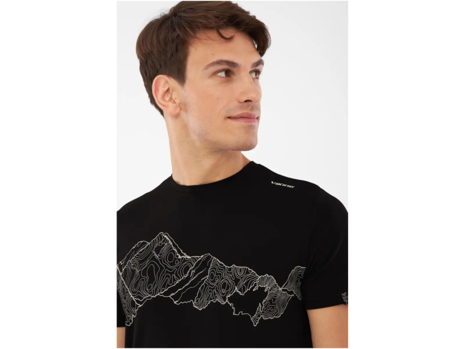 Viking Lenta Bamboo men's T-shirt short sleeve Black/Grey