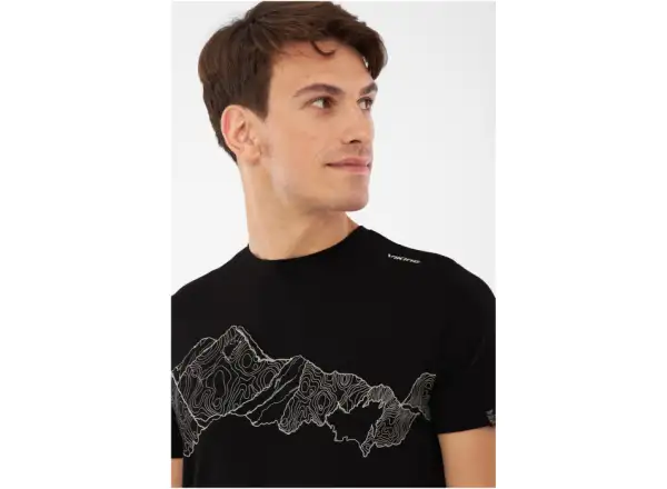 Viking Lenta Bamboo men's T-shirt short sleeve Black/Grey