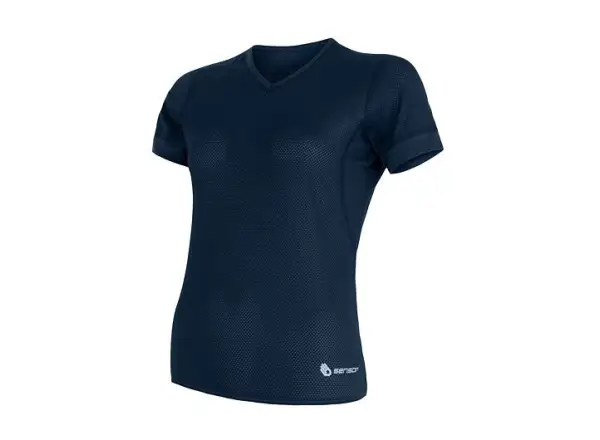 Sensor Coolmax Air women's shirt short sleeve Deep Blue
