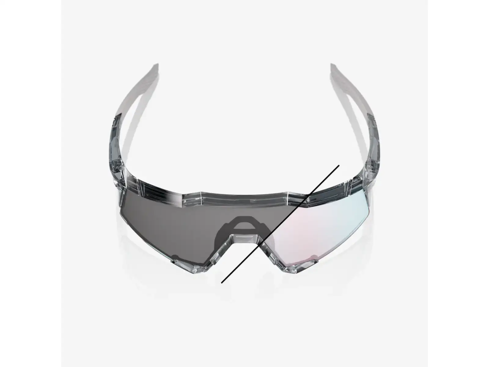 100% Speedcraft sunglasses Polished Translucent Grey/Rose Gold Mirror Photochromic