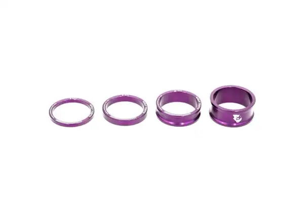 Wolf Tooth spacer set 3,5,10,15 mm for stem 1 1/8" purple