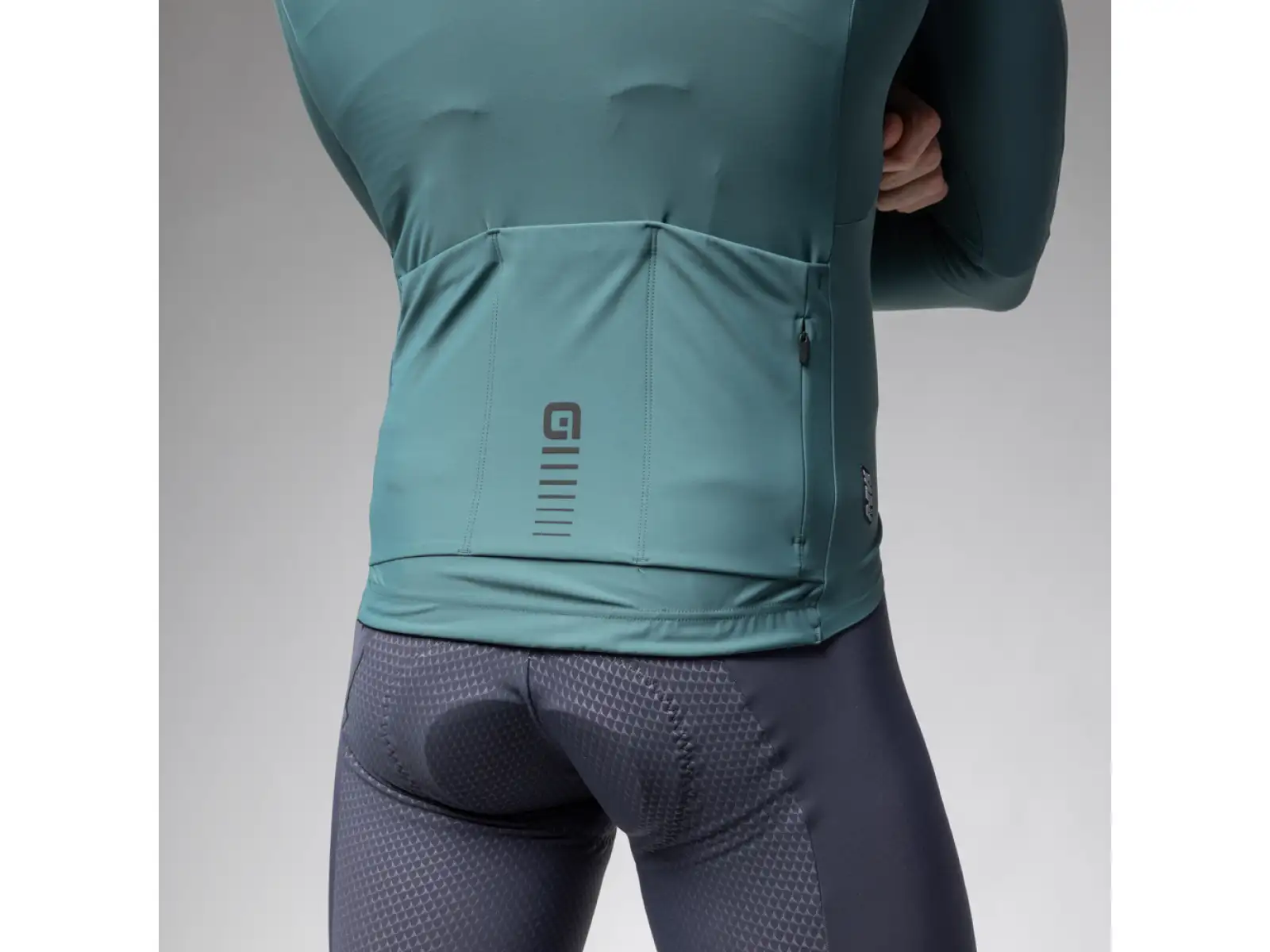 Alé R-EV1 Warm Race men's jersey insulated long sleeve Pier Green
