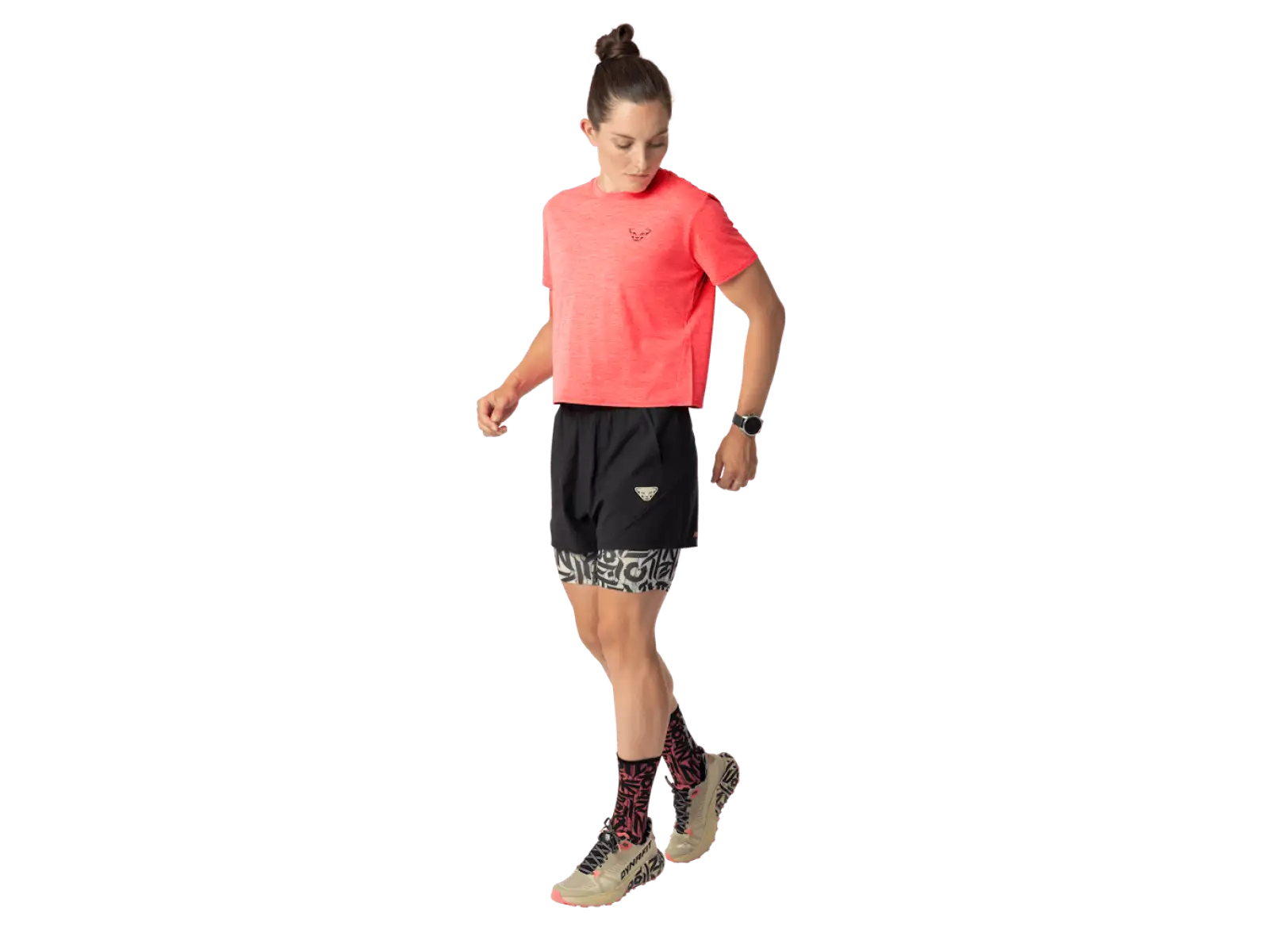 Dynafit Trail 2in1 women's running shorts Black Out/Overcast