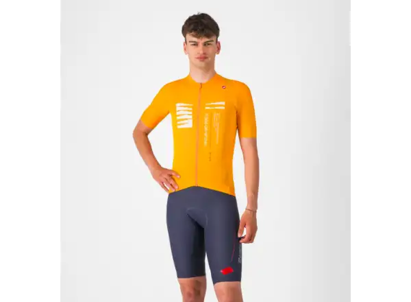 Castelli Espresso R-A/D men's shorts with pad and braces Twilight Blue
