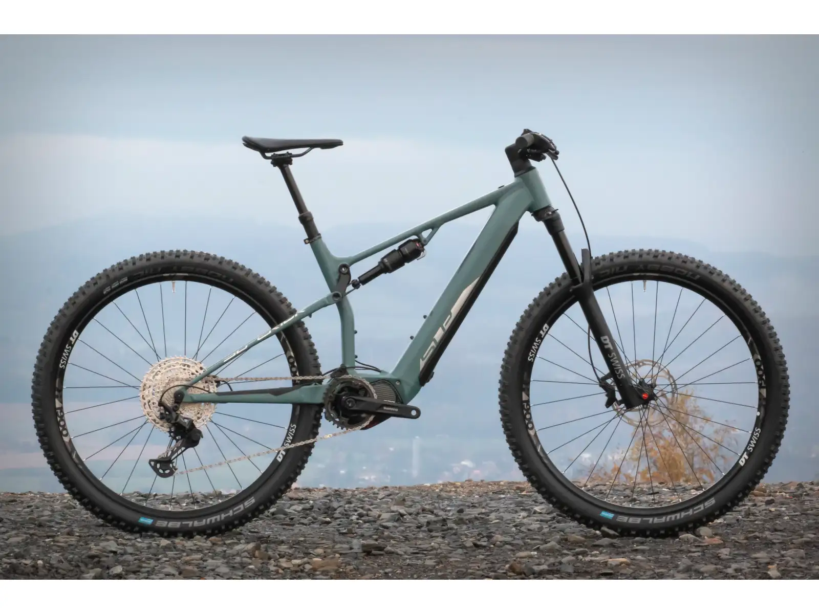 Superior eXF 9049 R mountain e-bike matte trooper green/chrome silver