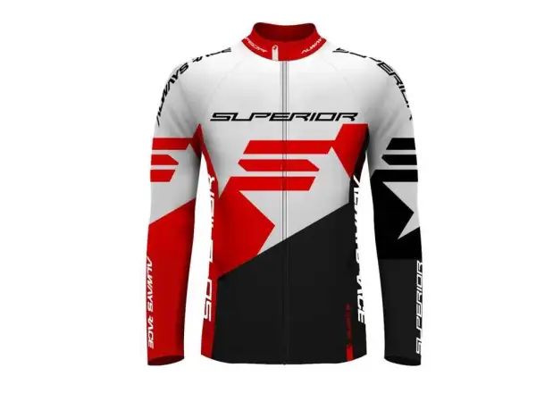 Superior Race 017 men's insulated jersey long sleeve red/white
